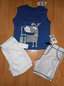 NWT FIRST IMPRESSIONS INFANT BOYS SIZE 24 MONTHS 3PC SET SHORTS/SHIRT $39 VALUE - Picture 1 of 3
