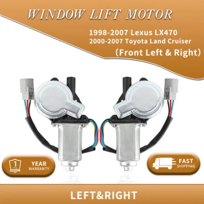 For 98-07 Lexus LX470 & 00-07 Toyota Land Cruiser Front LH&RH 2X Window Motors  - Image 1 of 4