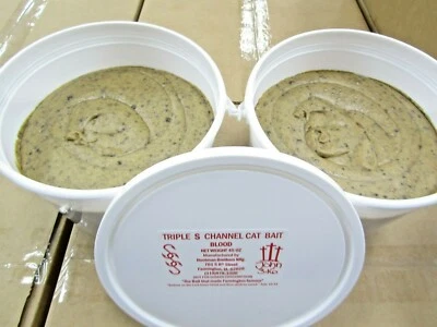 SSS 2 PAILS TRIPLE S CATFISH BLOOD DIP BAIT, (FORMALLY SONNYS SUPER STICKY) 45OZ EAC