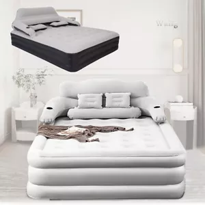 Inflatable Air Mattress Airbed King Size w/ Electric Pump& Pillow Blow Up Couch - Picture 1 of 18