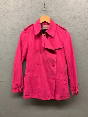 Burberry London Тренч женский размер 4 розовый двубортный без подпоясанный - Изображение 1 из 4