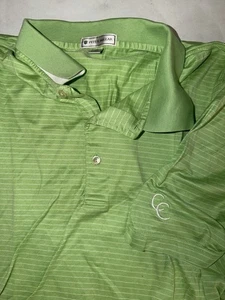 Camisa Polo Peter Pillar Para Hombre XL Clásica Colisión Verde Blanco Rayas - Imagen 1 de 6