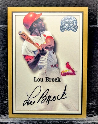 Lou Brock 2000 Autographed card Fleer/Skybox in Mint Condition - Image 1 of 2