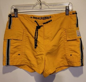 Abercrombie Fitch Cargo Board Badeshorts Damen Gr. S 100% Nylon gelb - Bild 1 von 5