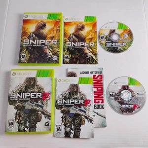 Sniper Ghost Warrior 1 and 2 Bundle Xbox 360 Both CIB with Manuals and Lore Book - Picture 1 of 15