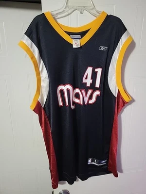 Camiseta De Colección Dirk Nowitski Dallas Mavericks #41 Talla Grande Negra NBA Alemania Foto 1 de 4