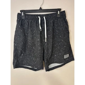 HVIII Brand Goods Black Patterned Drawstring Swim Trunks Men's Size L - Picture 1 of 9