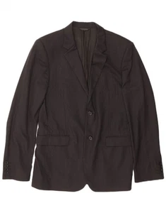 CALVIN KLEIN Mens 2 Button Blazer Jacket IT 50 Large Navy Blue Wool DM01 - Picture 1 of 3