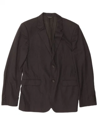 CALVIN KLEIN Mens 2 Button Blazer Jacket IT 50 Large Navy Blue Wool DM01 - Image 1 of 3