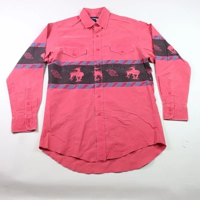 Vintage Wrangler Brushpopper Shirt 16-33 Aztec Western Southwestern X-Long Tails - Image 1 of 4