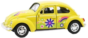 Welly Volkswagen Maggiolino Fiori Giallo 1:34 1:39 Scala 4,5 Pollici Auto... - Foto 1 di 7