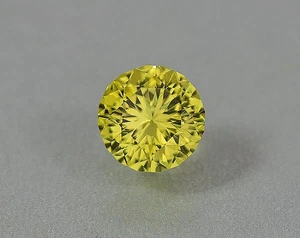 Labor erstellt. Saphir, Farbe Kanariengelb. Design Schliff für Diamanten. 10mm - Bild 1 von 4