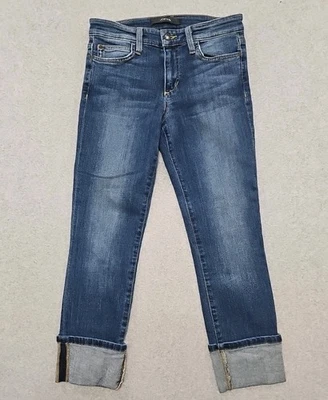 Joe's Jeans Womens 27 Judi Crop Mid Rise Slim Fit Cuff Hem Med Wash - Image 1 of 4