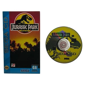 Jurassic Park (Sega CD, 1993) disco de juego probado y manual - Imagen 1 de 3
