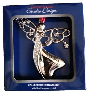 Nuevo adorno tono plata Regent Square Studio Design You Are An Angel - Imagen 1 de 6
