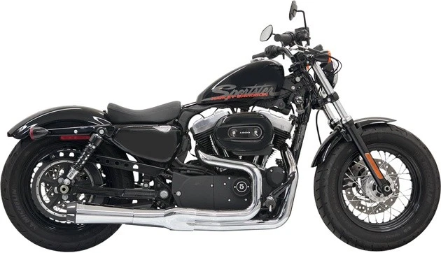 Bassani Mega Power Megaphone Exhaust System 4" Chrome Harley Davidson Sportster — 第 1/1 张图片