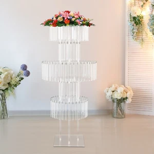 Flower Stand for Wedding/ Celebrations, 5-Tier Crystal Acrylic Flower Stand - Picture 1 of 18