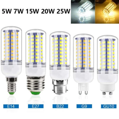 E27 E14 GU10 G9 LED Leuchtmittel 7W 15W20W25W Mais Glühbirnen Ersatz Halogenlampe 220V - Bild 1 von 4
