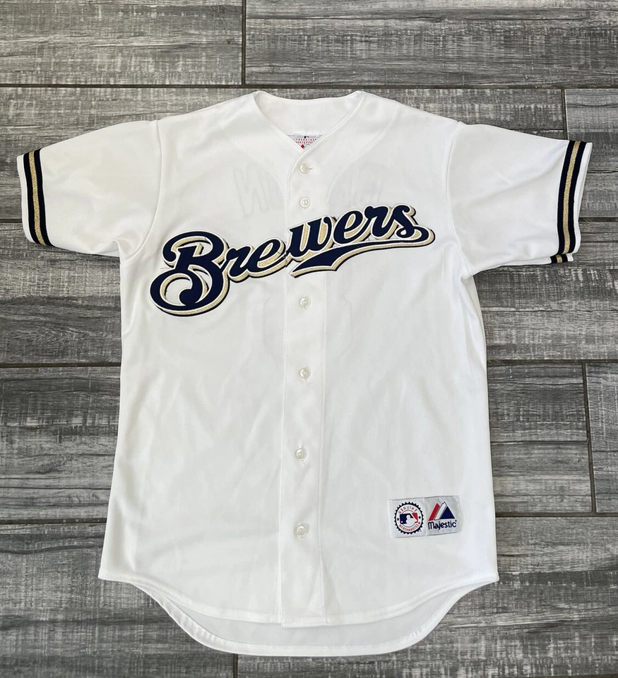 Camiseta deportiva firmada por Ryan Braun auténtica de los Milwaukee Brewers número 8 talla pequeña Foto 1 de 4