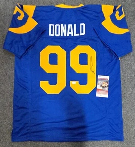 LOS ANGELES RAMS AARON DONALD AUTOGRAPHED SIGNED JERSEY JSA COA - Picture 1 of 3