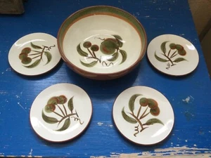 Stangl Pottery Orchard Song Serving Bowl and Four Plates - Picture 1 of 4