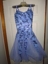 Weissman Blue Sequin Lace Tulle Ballet Lyrical Dance Costume Size XLA