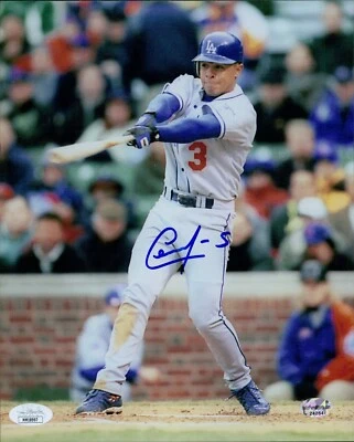 Foto Brillante 8x10 Firmada por César Izturis Dodgers de Los Ángeles Autenticada por JSA Foto 1 de 2