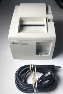 STAR TSP100 FUTURE PRNT THERMAL RECEIPT PRINTER W/POWER CORD & PAPER - Picture 1 of 13
