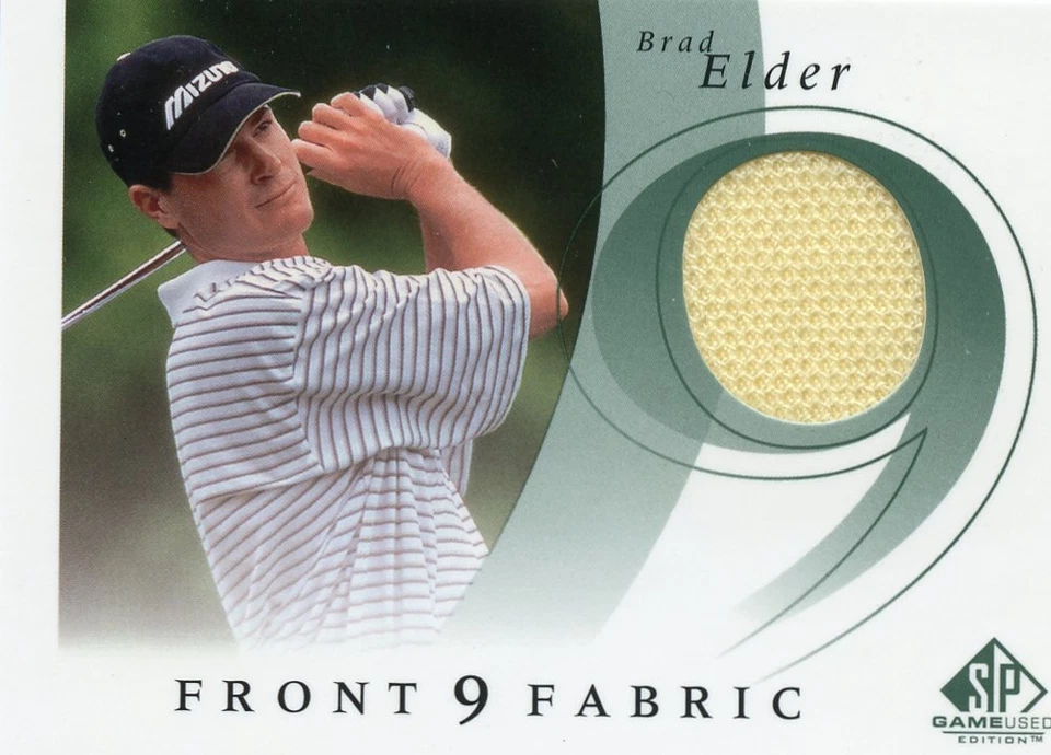 2002 SP GAME USED FRONT NINE FABRICS BRAD ELDER TOURNAMENT WORN GOLF SHIRT  - Image 1 of 1