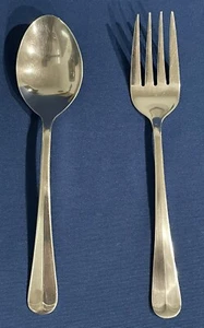 Table Serving Spoon & Cold Meat Fork Vollrath VOL1 Stainless Flatware - VGUC - Picture 1 of 8