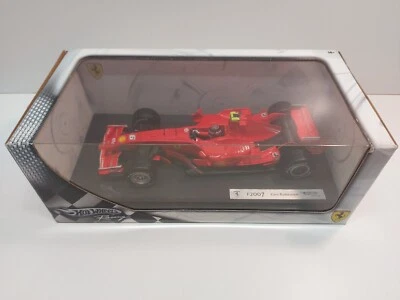 F1 Formula 1 Ferrari F1 2007 Kimi Raikkonen Hot Wheels 1:18 con Box - Immagine 1 di 4