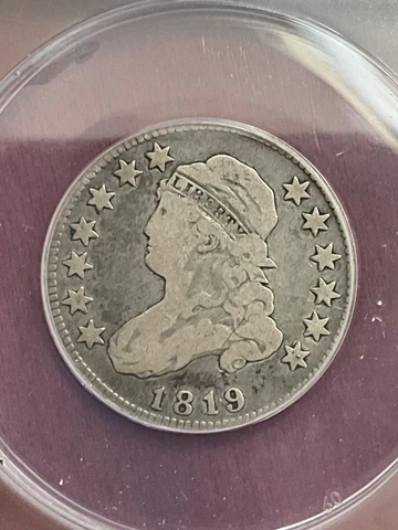 ANACS F12 1819 CAPPED BUST QUARTER LARGE SIZE SUPER NICE EYE APPEAL Cover