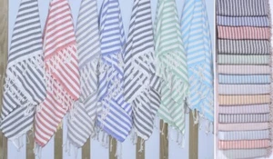 Large 100% Cotton Towel Lightweight Beach Bath Yoga Gym Turkish Peshtemal Absorb - Picture 1 of 65