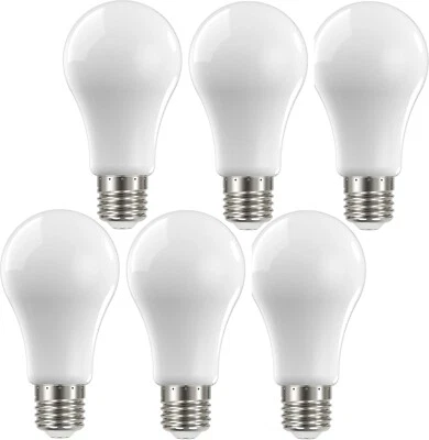 Satco S12435 - 13.5 Watt A19 Soft White LED Bulbs - 4000K - 120 Volt (6 pack) - Image 1 of 4