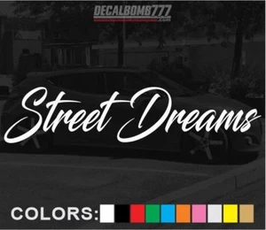 Street Dreams Script Decal Sticker Vinyl Turbo Diesel Car Truck Turbo Blower Low - Imagen 1 de 2