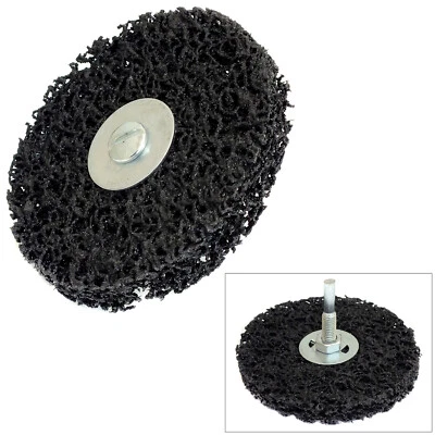POWERTIME 100mm ROTARY POLYCARBIDE ABRASIVE DISC RUST & PAINT REMOVAL DEBURRING WHEEL
