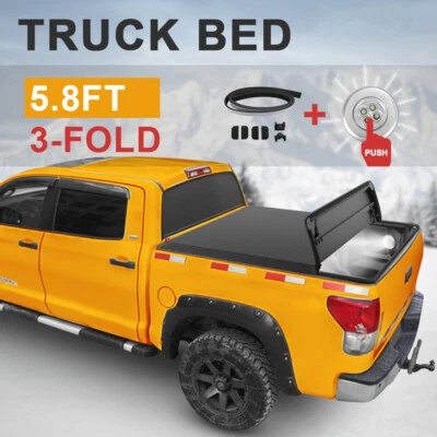 5.8ft Truck Bed Tonneau Cover Tri-FOLD for 14-19 Chevy Silverado GMC Sierra 1500 Foto 1 de 4