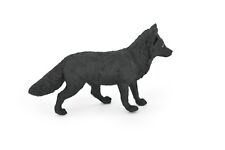 Fox, Black, Plastic Animal, Educational, Toy, Kids, Realistic Figure, 3.5" F762