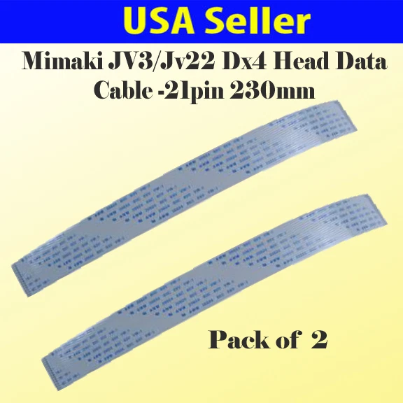 2x  Data Cable for Mimaki JV3 JV22 Epson DX4 Print Head 21 pin 23 cm USA Seller  - Image 1 of 1