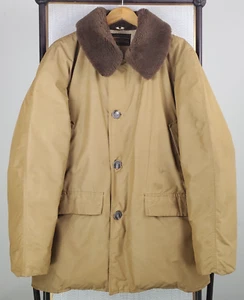 VTG EDDIE BAUER Size Large Mens Goose Down Shearling Jacket Coat TALON USA Made - Picture 1 of 21