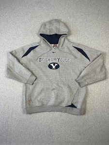 Vintage Brigham Young Unv Hoodie Mens M Gray 90 Nike Center Swoosh BYU Cougars - Imagen 1 de 12