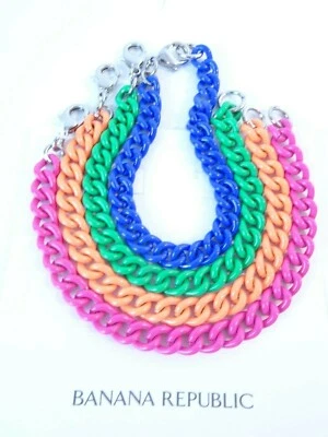 Pulsera de eslabones Banana Republic para mujer esmalte arco iris nueva con etiquetas 39 cada juego de 3 Foto 1 de 4
