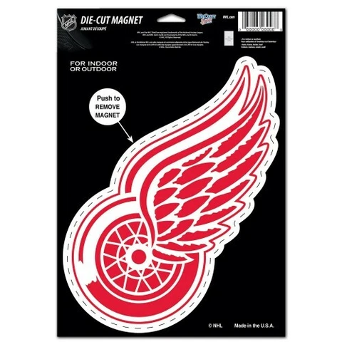 Detroit Red Wings VINYL DIE CUT Chrome MAGNET 6"X9" HIGH QUALITY HEAVY DUTY Cover