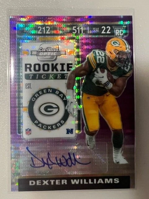 2019 Contenders Optic Dexter Williams #167 Rookie Auto Purple Pulsar FOTL /21 - Image 1 of 2