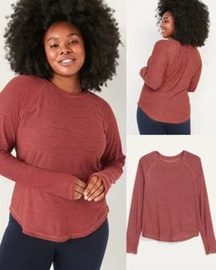 Old Navy Women’s Long-Sleeve Breathe ON Slub-Knit T-Shirt Top Plus Size 3X - Picture 1 of 6