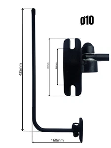 Spiegelhalter Spiegelarm Spiegelhalterung ø10 90° Lang Arm Traktor Busse Bagger  - Bild 1 von 11