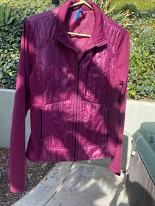 GG Blue Size L Large Burgundy Zip Front Golf Tennis Athletic Active Jacket - Picture 1 of 14