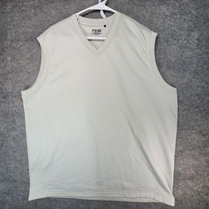Ping Performance Men's Vest Golf Sweater V Neck Beige Size XL
