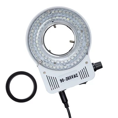 AmScope 80 LED Compact Ring Light with Built-in Dimmer for Stereo Microscopes