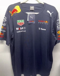 Puma Oracle Red Bull Racing F1 Men's Team Set Up T-Shirt Navy Large Formula 1 - Picture 1 of 2